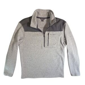 Eddie Bauer Quest Fleece 1/4 Zip Pullover Men's Medium Gray